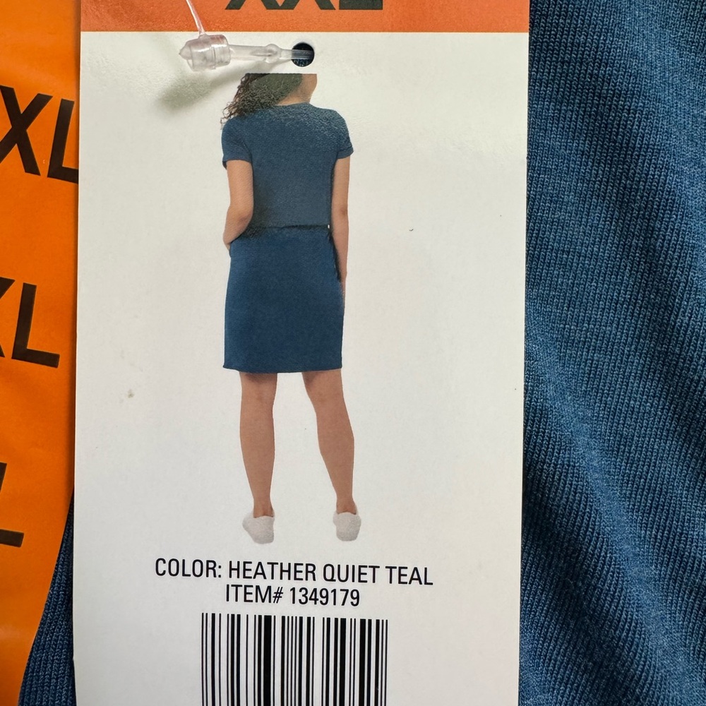 32 Degrees Cool Heather Quiet Teal Casual Dress With Pockets Size XXL NWT - Picture 3 of 7